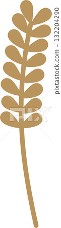 wheat of autumn element, flat vector illustration cartoon design 132204290