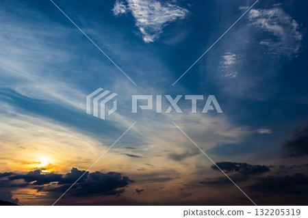The background of beautiful sky, colorful of sky 132205319