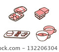 Korean traditional sweets and tea (simple) 132206304