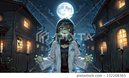 萬聖節殭屍瘋狂科學家的插圖 萬聖節殭屍瘋狂科學家的插圖 132206365