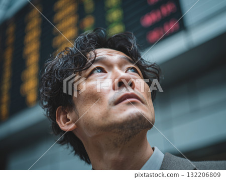 出國出差或調動的男士肖像 132206809