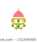 Santa Owl pixel art 132206960