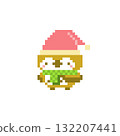 Santa Owl pixel art 132207441