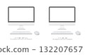 Flat design desktop computer 132207657