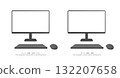 Flat design desktop computer 132207658