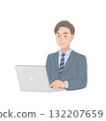 Businessman using a personal computer 132207659