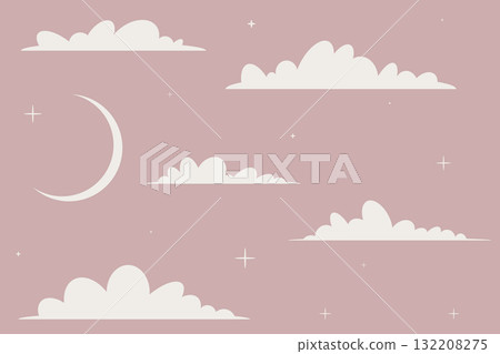 cloudy sky with moon cloudy sky with moon 132208275