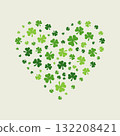 Clover leaf hearts with shamrock accents - vector illustration or banner 132208421
