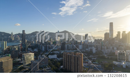 Sept 27 2025 Golden Sunset Over South Kowloon Urban Skyline Sept 27 2025 Golden Sunset Over South Kowloon Urban Skyline 132208615