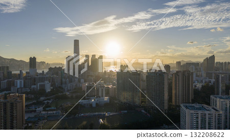 Sept 27 2025 Golden Sunset Over South Kowloon Urban Skyline 132208622
