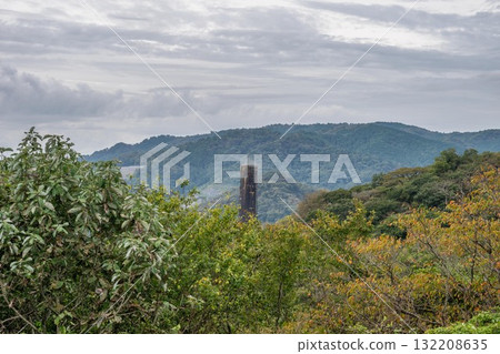 Summer mountain climbing scenery with lush greenery Summer mountain climbing scenery with lush greenery 132208635