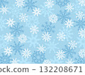 清爽的冬季雪花背景藍色 132208671
