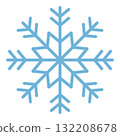 雪花圖示藍色 132208678
