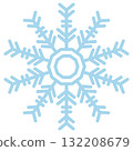 雪花圖示藍色 132208679