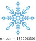 雪花圖示藍色 132208680