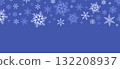 Cartoon Illustration Of Horizontal Banner Of Festive Snowy Ice Crystals 132208937
