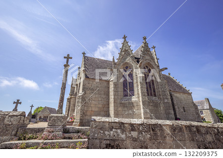Parish close church of Bodilis, finistere, brittany, france 132209375