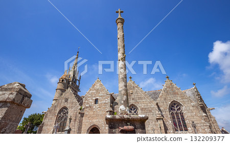 Parish close church of Bodilis, finistere, brittany, france 132209377
