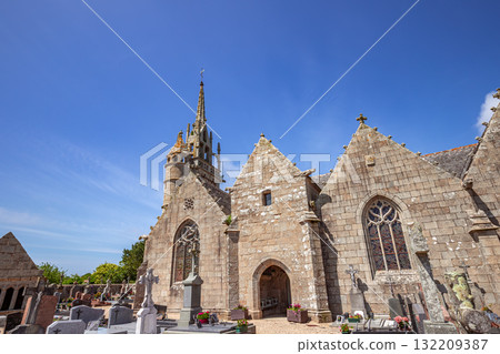 Parish close church of Bodilis, finistere, brittany, france 132209387