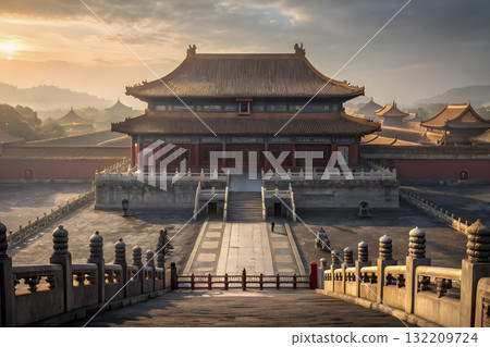chinese building in the city chinese building in the city 132209724
