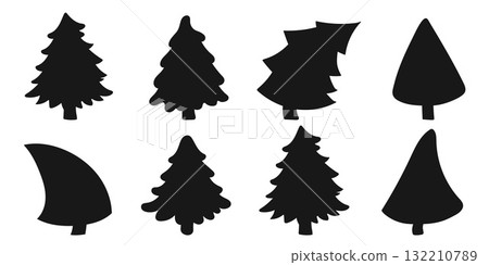 Set of winter illustrations in hand drawing style Set of winter illustrations in hand drawing style 132210789