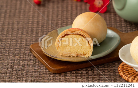 Mid-Autumn Festival Mooncake Small Mooncake Mung Bean Plum Mid-Autumn Festival Mooncake げっぺい 132211241