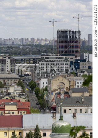 An overhead view of Kyiv historic city center An overhead view of Kyiv historic city center 132211273