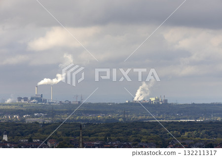 View of Cologne industries from the tower of Cologne Cathedral 132211317