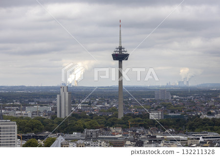 View of Cologne from the tower of Cologne Cathedral 132211328