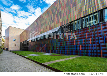 Munich, Germany - Oct 29, 2024: Modern museum building in Munich in Germany 132211796