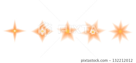 Y2k sparkles icons with soft gradient blur and aura texture. Gradation twinkles, star shapes for retro design. Blinks vintage smooth noise figures. Minimal vector sparkle set on white background 132212012