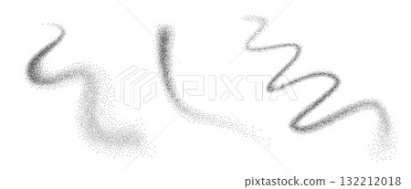 Grainy textured splash wavy long elements. Noir gradation fade lines. Noise gradients fly squiggles shapes set. Black dotwork forms. Vector gritty wavy curved lines. Grunge splatter figures Grainy textured splash wavy long elements. Noir gradation fade lines. Noise gradients fly squiggles shapes set. Black dotwork forms. Vector gritty wavy curved lines. Grunge splatter figures 132212018