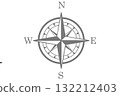 Gray compass with transparent background 132212403
