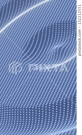 Digital landscape of glowing blue particle waves forming fluid and ethereal motion shapes Digital landscape of glowing blue particle waves forming fluid and ethereal motion shapes 132212551