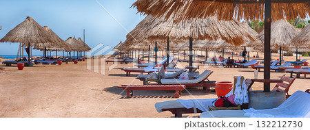 Relaxation on a beach in Sharm el Sheikh, Egypt 132212730