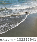 Waves to beat on the sandy beach 132212941