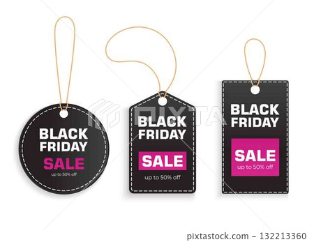 Black Friday sale price tags set 132213360