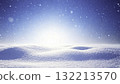 Snowy Landscape With Blue Sky And Falling Snow Snowy Landscape With Blue Sky And Falling Snow 132213570