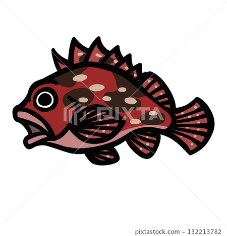 簡單的蝎子魚插圖 簡單的蝎子魚插圖 132213782