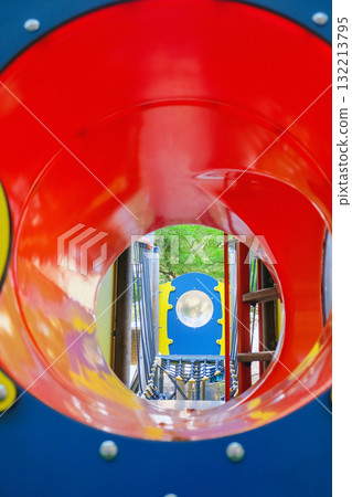 Playground in the park. 132213795