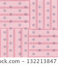 Grid Pattern Background with Line Art Decorated with Snowflakes and Bows Purple Green Pink Holiday P 132213847