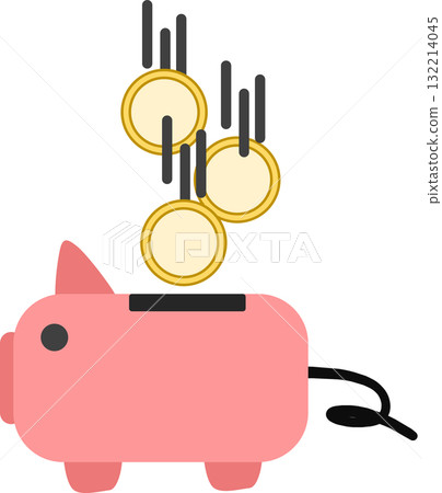 豬存錢罐的例證 132214045