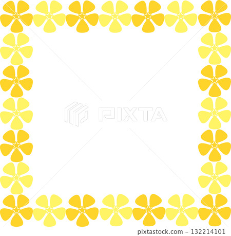 Simple and beautiful flower frame, convenient for message cards, etc._Yellow Simple and beautiful flower frame, convenient for message cards, etc._Yellow 132214101