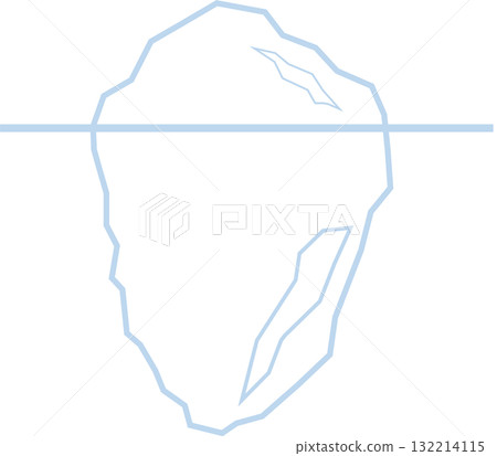 冰山一角圖形圖示插圖 132214115