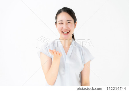 中年婦女，談話，微笑 132214744