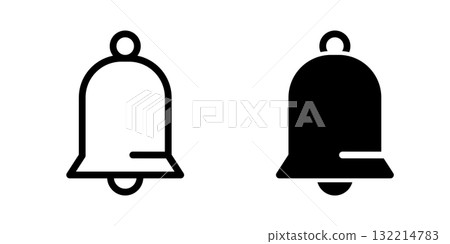 Bell icon design template Bell icon design template 132214783