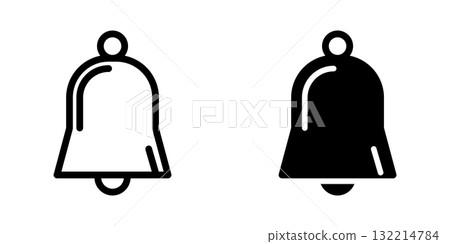 Bell icon design template Bell icon design template 132214784