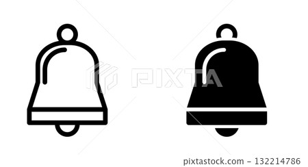 Bell icon design template Bell icon design template 132214786