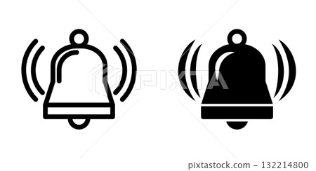 Bell icon design template Bell icon design template 132214800