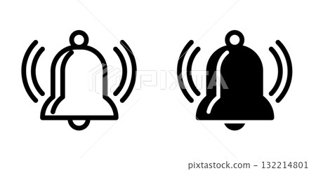 Bell icon design template Bell icon design template 132214801